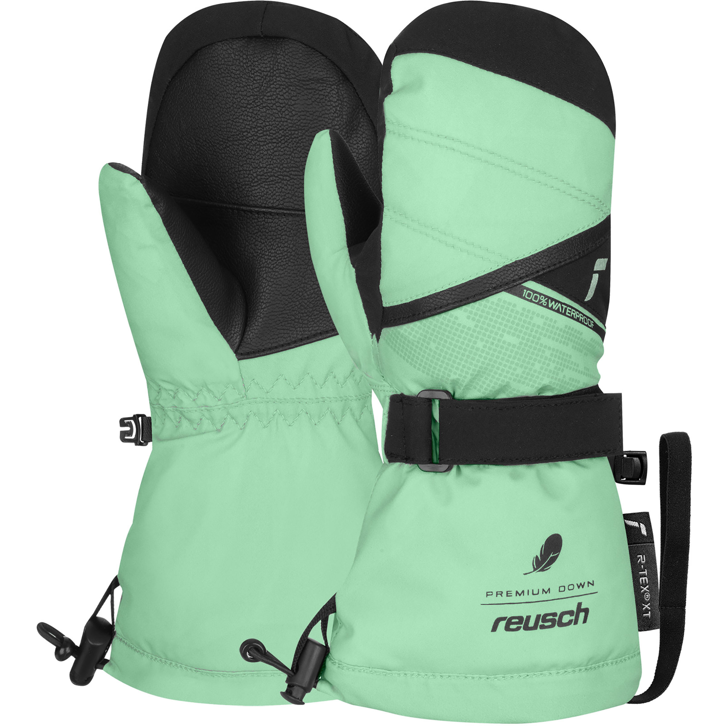 Reusch Kaden Down R-Tex XT Kinder Skihandschuhe gruen Größe L Skifahren Isolierend Wasserabweisend