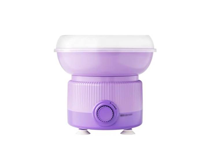 Zuckerwattemaschine Haushaltszuckerwattemaschine Mini vollautomatische Zuckerwattemaschine zur Herstellung von Farbbonbons(Purple)