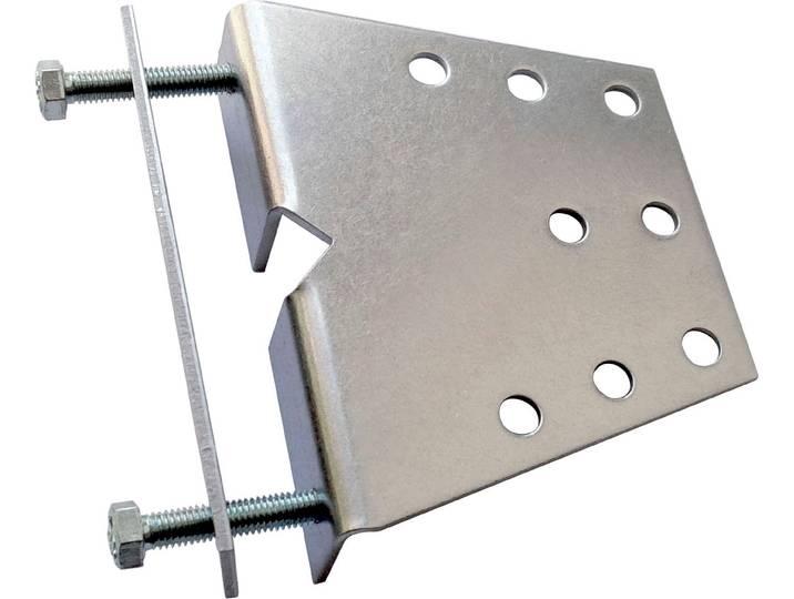 Armaturen-Befestigungselement PYRAMIS Stabilisierungsplatte für Armaturen , silber (silberfarben), B:9cm H:3cm T:12cm, Edelstahl, Befestigungen, Armaturen-Befestigungselement, 65x85 mm, für schwere Armaturen