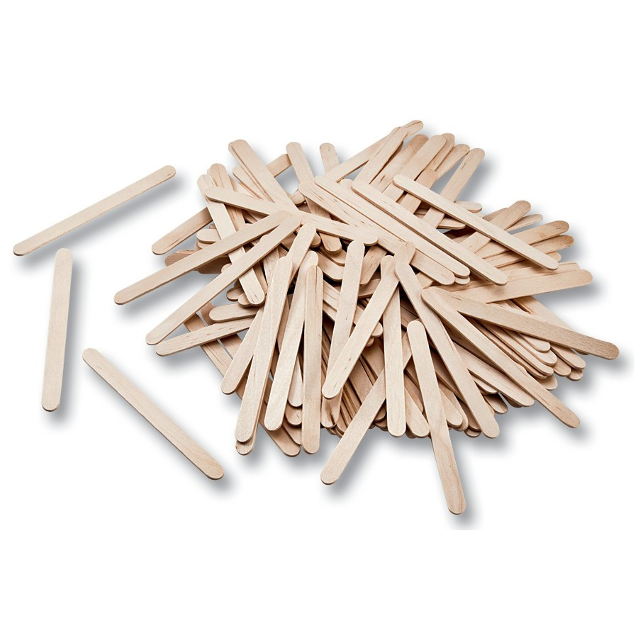 Folia 2291 Houten stokjes, 500 stuks, Natuurlijk, 114 x 10 x 2 mm