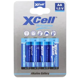XCell Batterie Alkaline Mignon, AA, LR6, umweltfreundliche Verpackung, 4er Blister