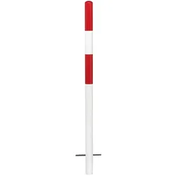 Moravia, Absperrung, MORION-Absperrpfosten Ø 76 mm Kunststoffbeschichtet rot-weiss, 0 Ösen