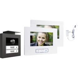 m-e modern-electronics VDV 20206 A Video-Türsprechanlage Funk Komplett-Set Weiß, Schwarz 41474