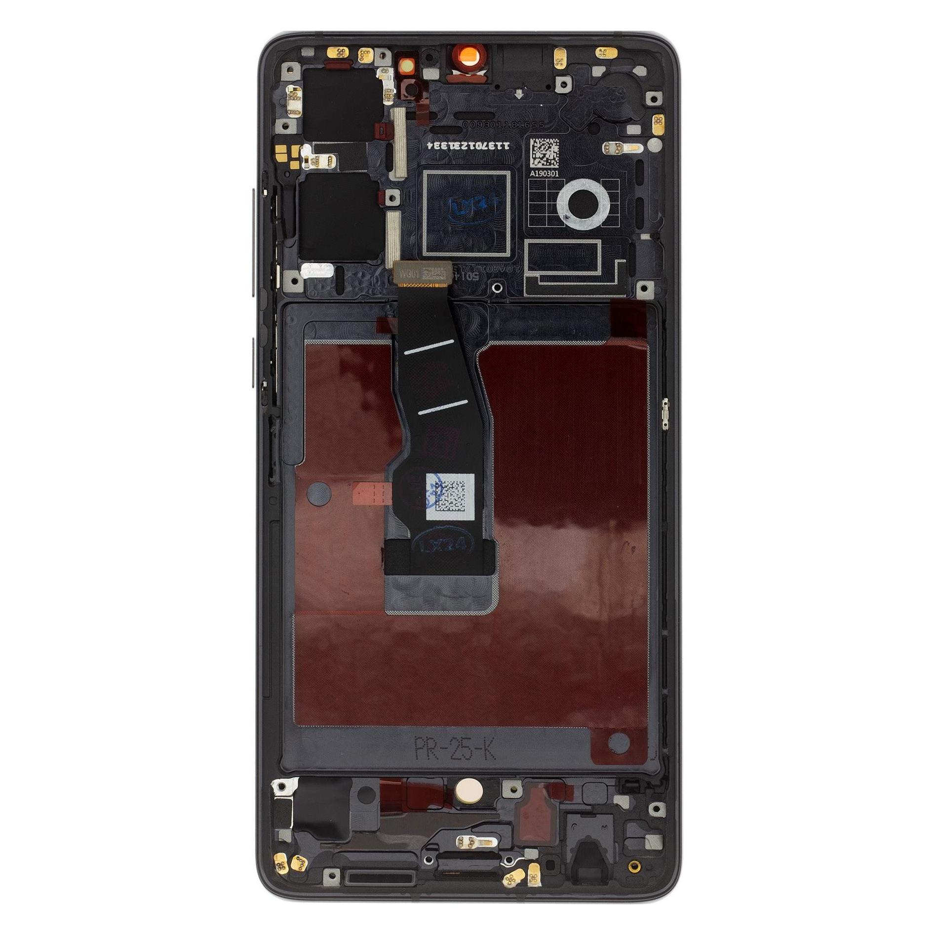 - LCD Display + Touch Unit + Front Cover Huawei P30 Black (Display, Huawei P30) (2446440)