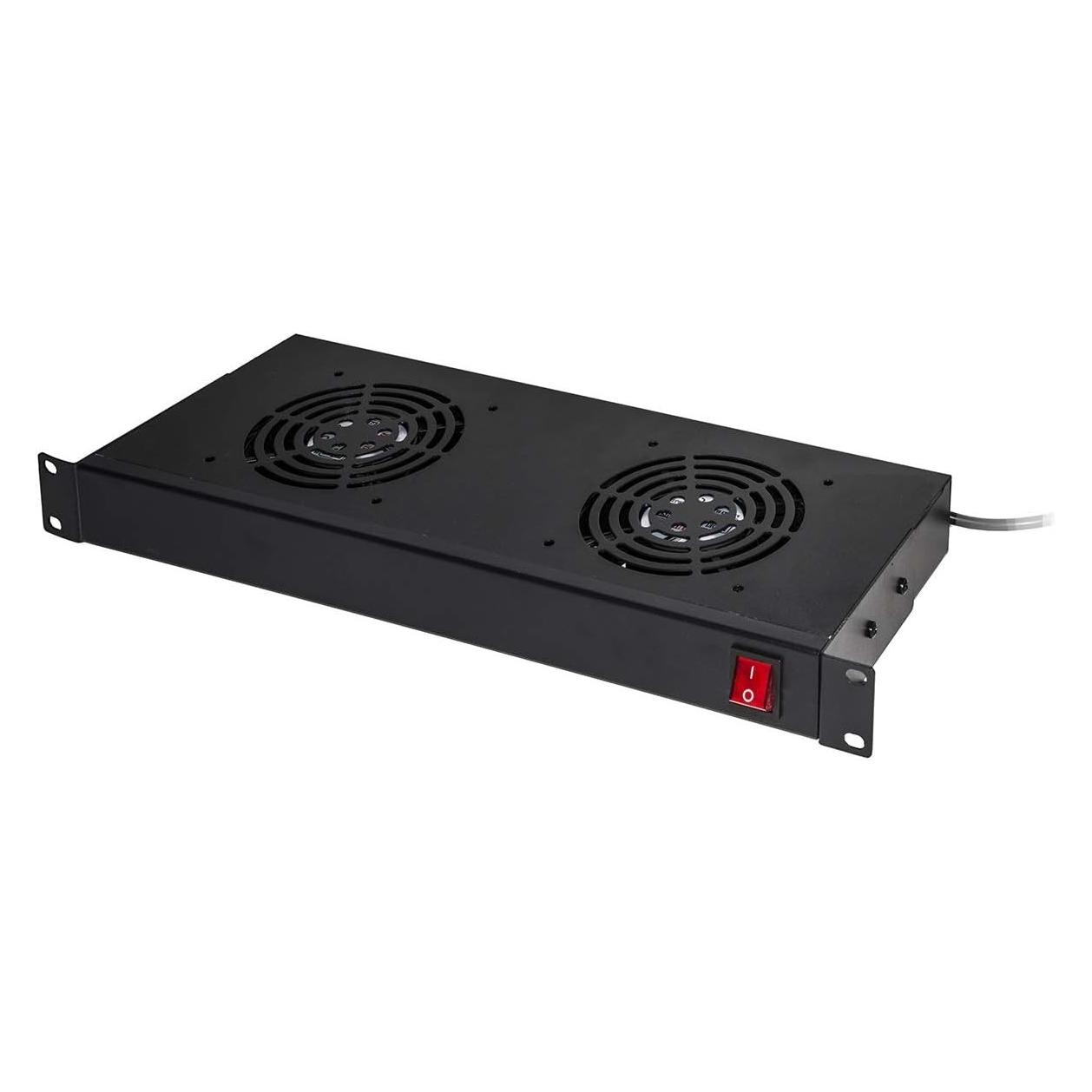 Link ARMADIO RACK KIT 2 VENTOLE NERO 2 AGGANCI 483X170X44MM (LKFAN2R)