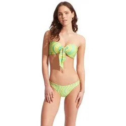 SEAFOLLY Damen Bikinihose Mod Squad Reversible High Cut Pant, Größe 38 in Gelb Gelb