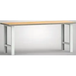 Klw-lutz Betriebseinrichtungen Werkbank B2000xT700xH840mm Buche Multiplex lichtgrau