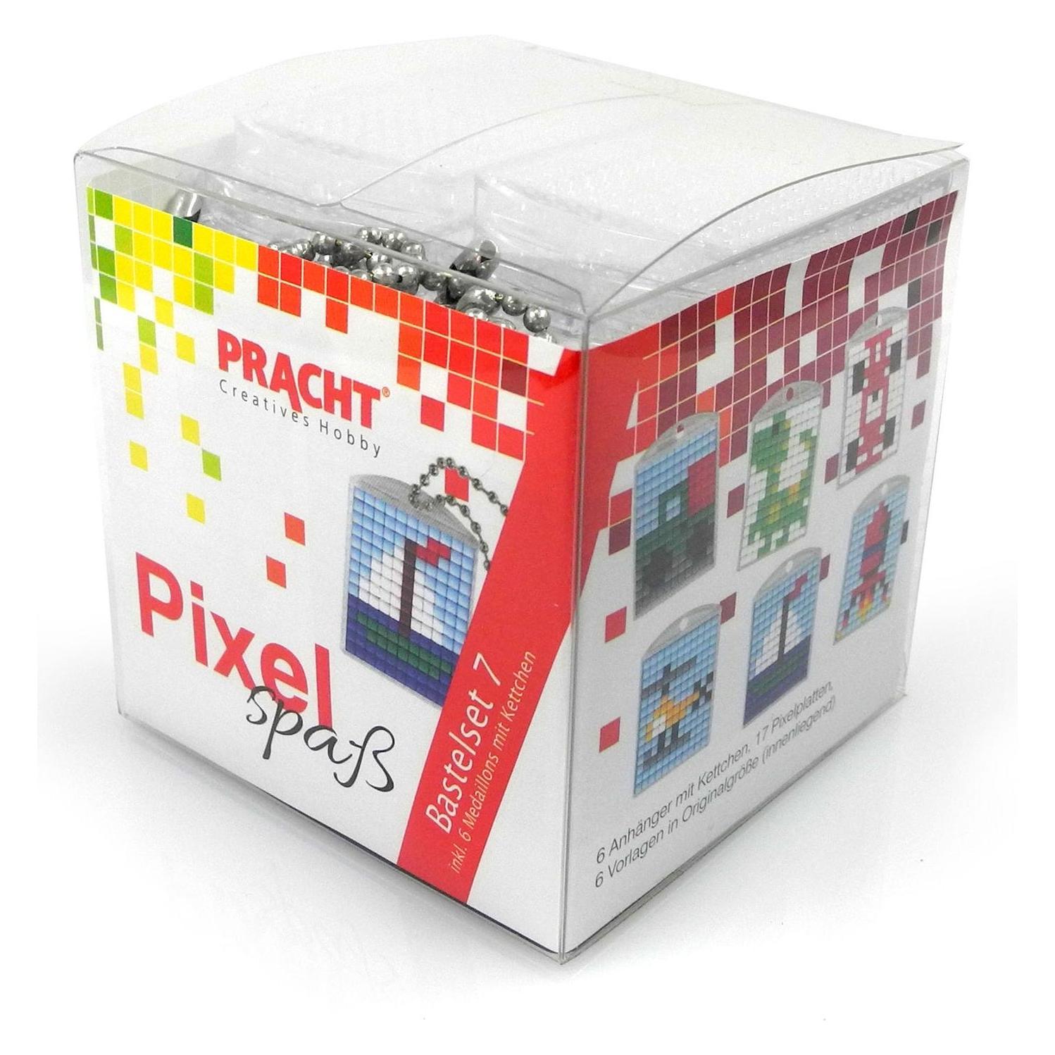 Magni Pixel P90014-63501 Lustiges Bastelset 7, zum Basteln von 6 Schlüsselanhängern (Medaillons) für Kinde (P90014-63501)