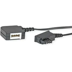 SECOMP Telefonkabelverlängerung F-kodiert, schwarz, 6 m