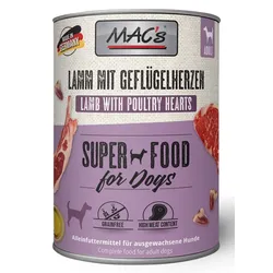 MAC ́s DOG Lamm & Geflügelherzen 6x800 g