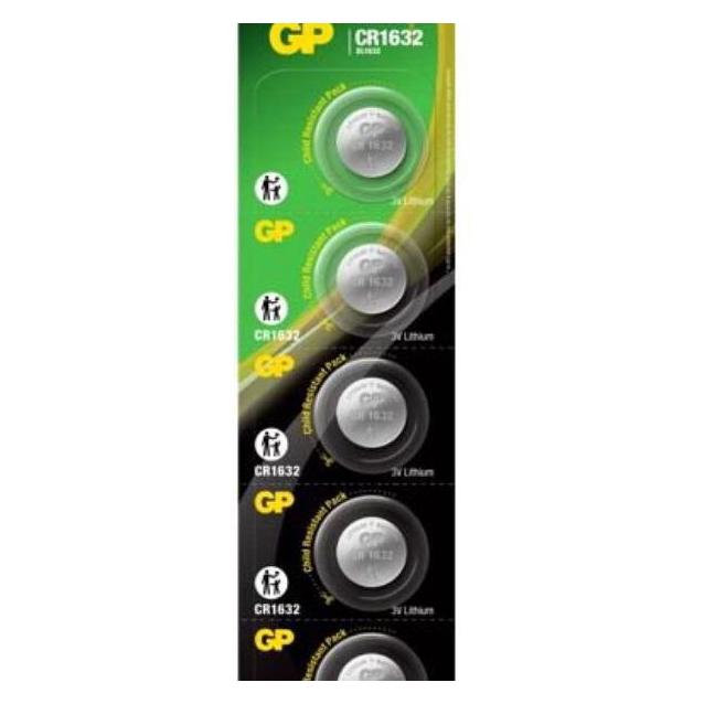GP Batteries CR1632 Batterie (5 Stk., CR1632, 140 mAh) (1042163215)