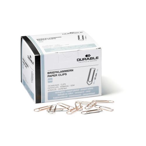 Durable Büroklammern, verkupfert, spitz, 32 mm 1000St.