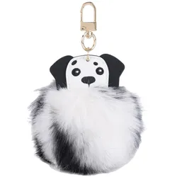 Seidenfelt Manufaktur Schlüsselanhänger My Furry Dalmatian black & white/gold
