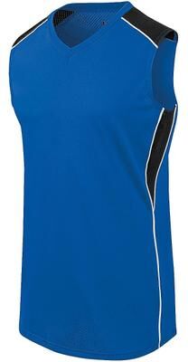 Augusta Sportswear 312163 Athletic Girls Dynamite Jersey T-Shirt in Royal/Black/White size Large   Polyester/Spandex Blend