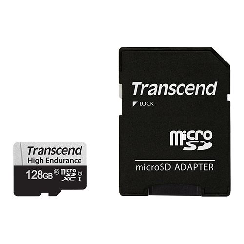 128GB Transcend 350V R100/W45 microSDXC Kit, UHS-I U1, Class 10 (TS128GUSD350V)