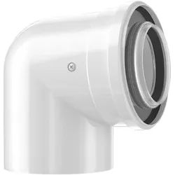 Bosch Home Comfort, Rohrverbindungstechnik, DN80/125 - 87° bøjning - Balanceret aftraek (Doppelnippel)