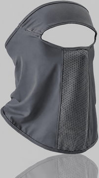 Lush Living Finds Ice Silk UV Protection Face Veil Mask With Eyeglass Opening For Outdoor Sports & Summer Wear dark Grey