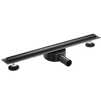Duschrinne SANOTECHNIK "Schwarz-Optik", schwarz, B:80cm T:7cm, Edelstahl, Rinnen, slim, 80cm