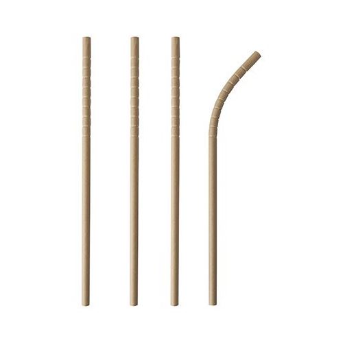 PAPSTAR Strohhalme pure flexibel braun