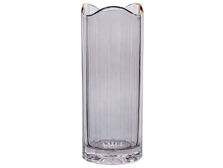 BLUMENVASE Glas grau Perdiki