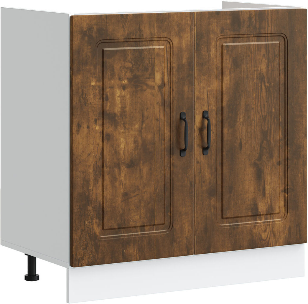 Latitude Run Kalmar Kitchen Cabinet Kalmar Smoked Oak 80mm L