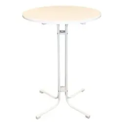 QDM Monaco Runder Stehtisch Metall Weiß 80Cm