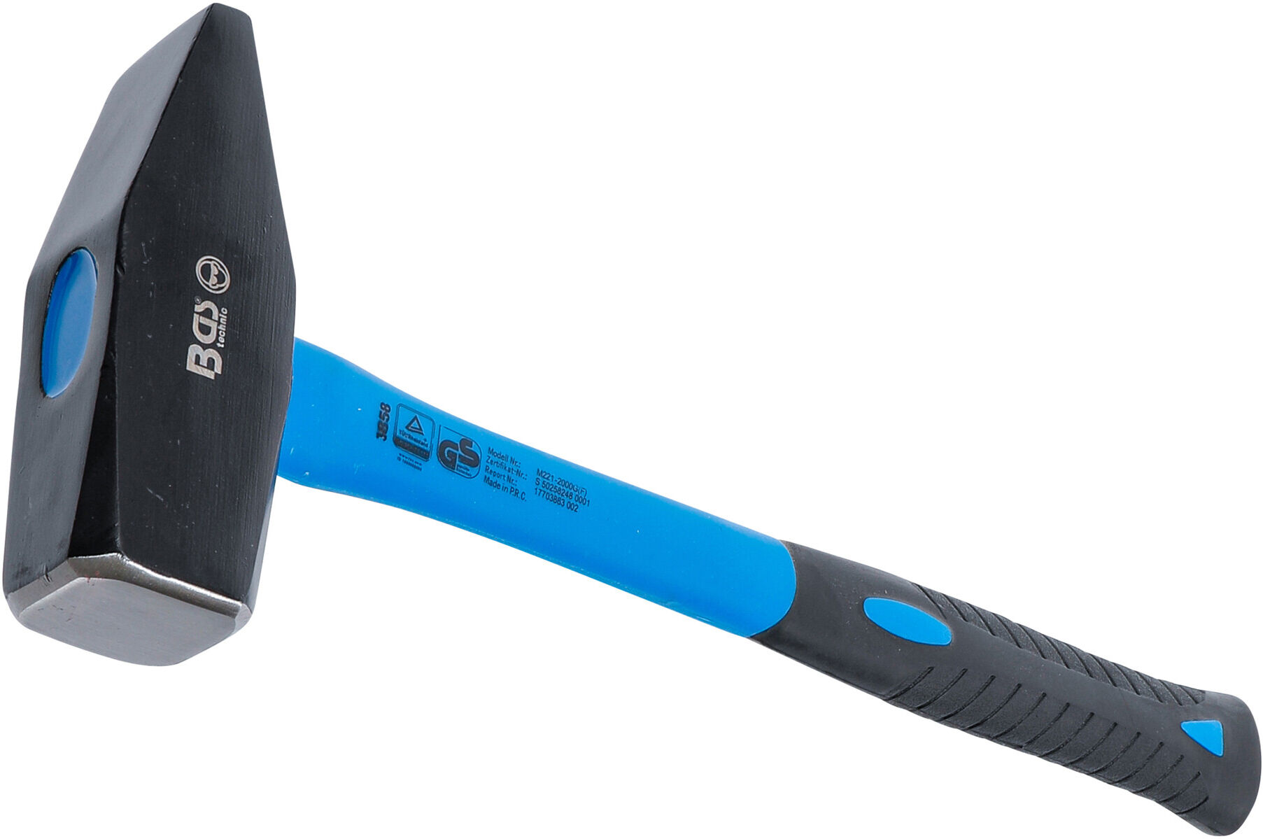 BGS Schlosserhammer 3858, Fiberglasstiel, DIN 1041, 2000 g ; BGS technic)