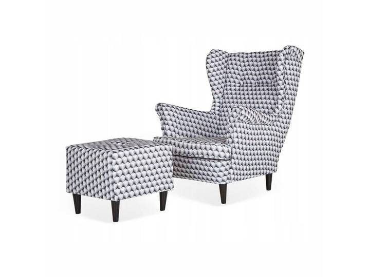 Family Meble Sessel Family Meble ARI Ohrensessel mit Fußhocker M 54 Patchwork 84x104 cm