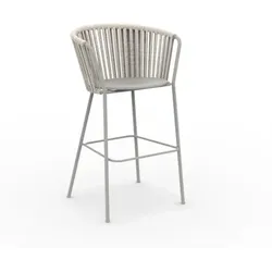In- und Outdoor Barstuhl Daisy Rope - modernes Design schlamm
