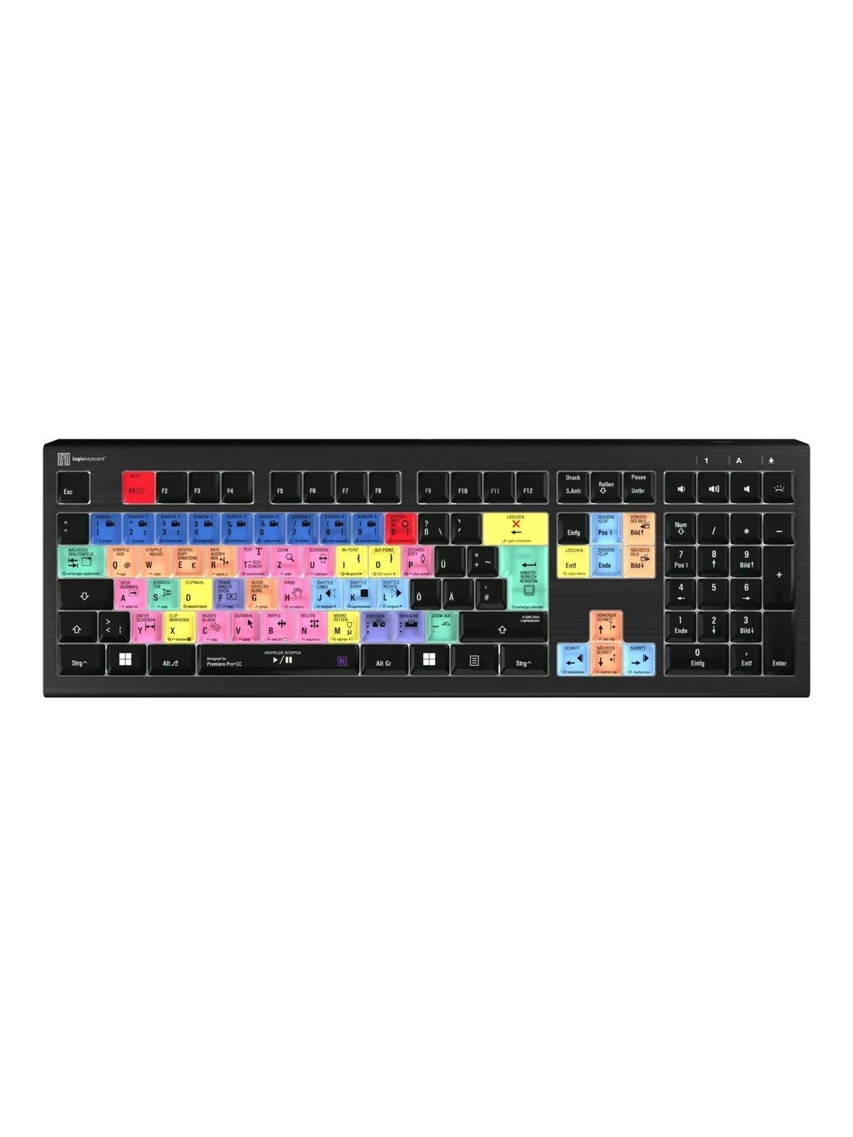 Logickeyboard Adobe Premiere Pro CC ASTRA 2 - Tastatur - Deutsch - Schwarz