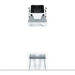 Zumtobel 60818012 LED Decken-Einbauleuchte P-INF Q100WW 1000-940 LDO AL WH