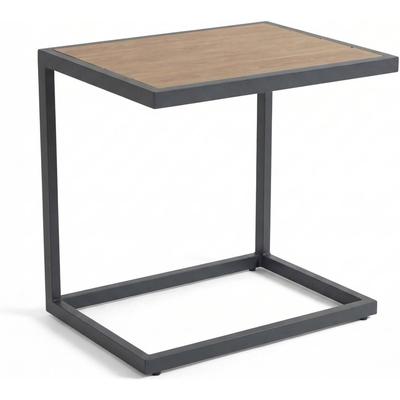 Beistelltisch AMBIENTE HAUS "Garten Beistelltisch Alu - grau", braun (grau), B:55cm H:55cm T:41cm, Alluminium, Tische, Beistelltisch