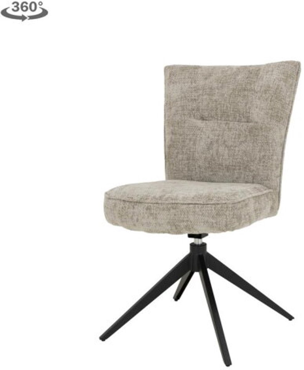Tower Living Stoel Bardi Stof Haga 30 Beige draaibaar