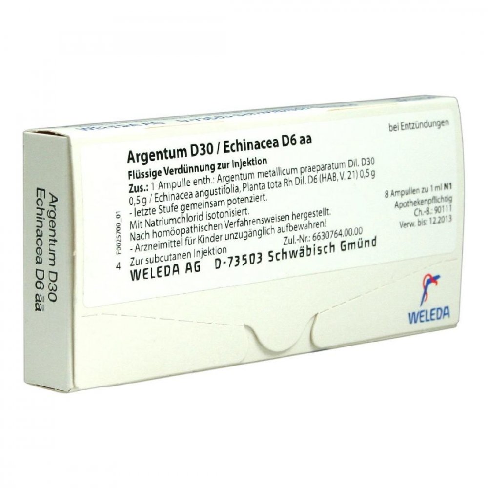 WELEDA AG Argentum D30/echinacea D6 aa Ampullen 01618073