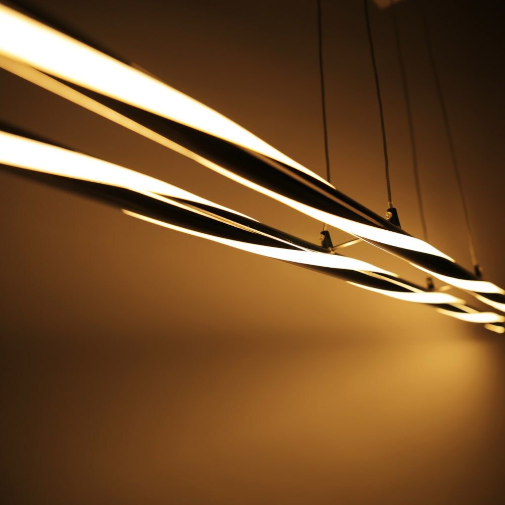 Sulion Lámpara colgante led linear en cromo con luz difuminada (95 cm, 38w)