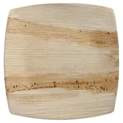 Papstar 25 Teller, Palmblatt "pure" 26 cm x 26 cm natur "QUADRATO"