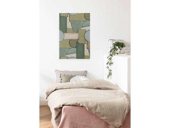 Leinwandbild KOMAR Ubongo - Grösse 60 x 90 cm , bunt (farbe bild(er): grün, blau, weiß), B:60cm, Holz, Papier, Bilder, Leinwandbild, Keilrahmenbild mi Echtholzrahmen
