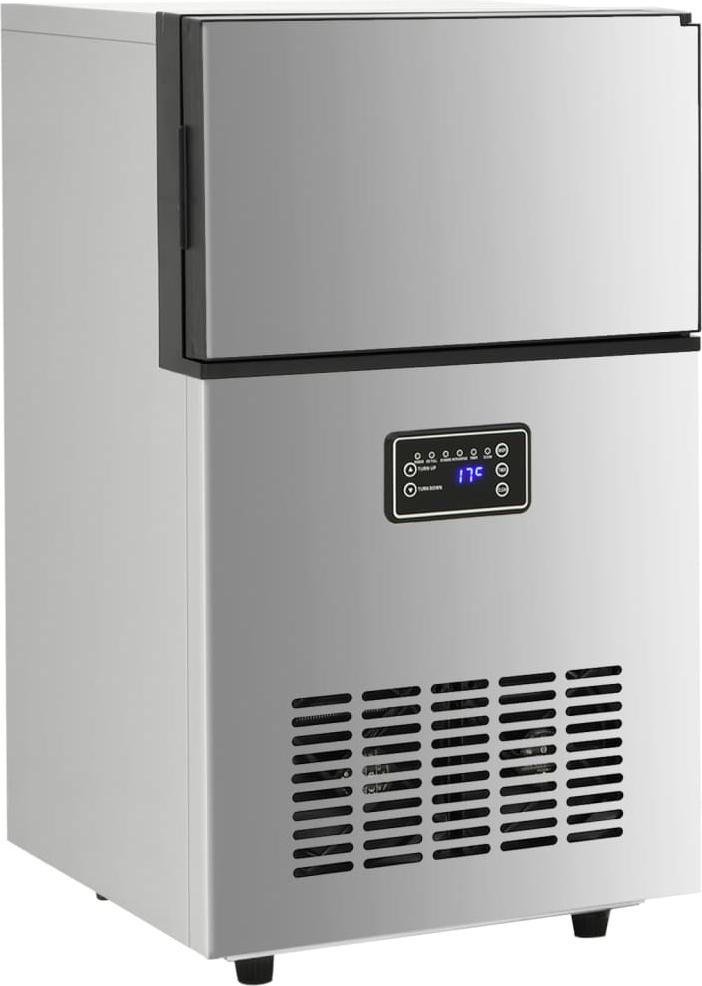vidaXL Eiswürfelmaschine Silbern 45 kg / 24 h