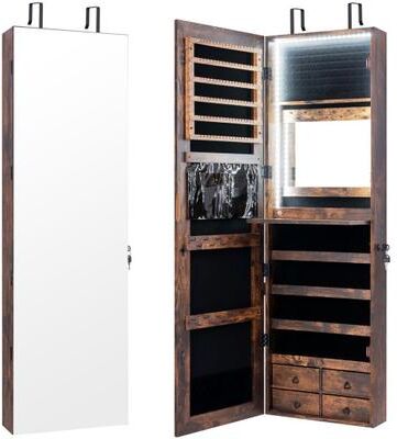 Costway Multipurpose Storage Cabinet with 4 Drawers-Rustic Brown