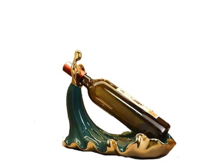 zhangrui1888 Weinflaschenhalter Weinregal-Ornament, Weinschrank-Dekoration Weinregal(Green)
