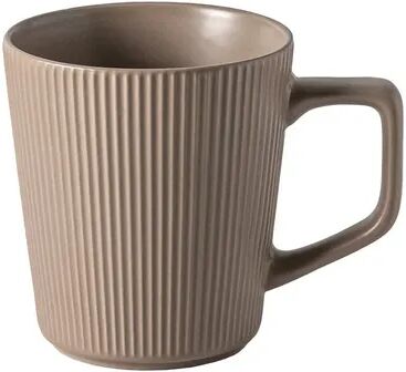 Smart Shopping Spot Nordic Style Milk Coffee Mug, Embossment Ceramics Mug, Practical Household Water Cup, Striped Solid Color Design With Ha brown