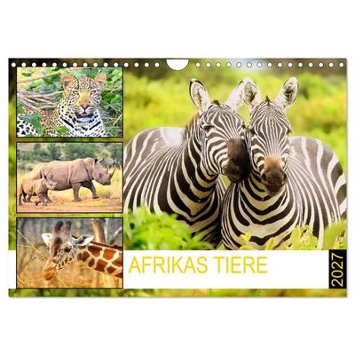 Afrikas Tiere. Majestäten in exotischer Wildnis (Wandkalender 2027 DIN A4 quer), CALVENDO Monatskalender