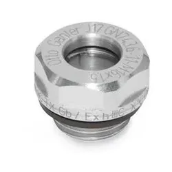ATEX-Schaugläser, Aluminium / Sicherheitsglas (ESG) (743.6-14-G1/2)