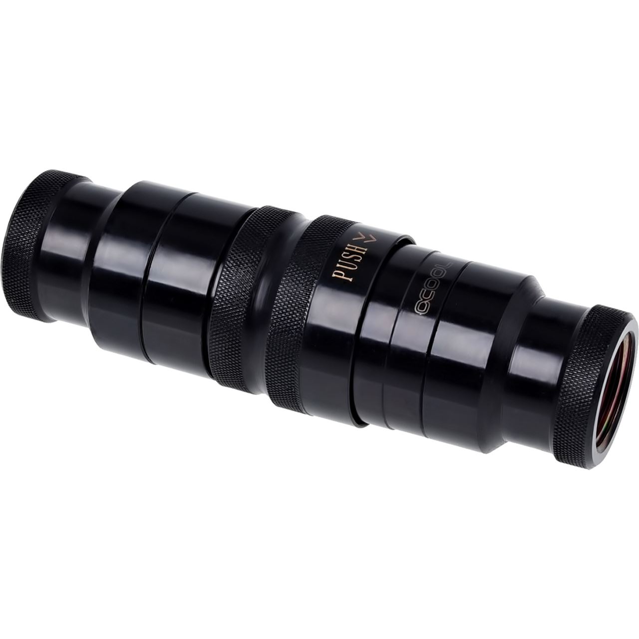 Alphacool Eiszapfen HF Schnellverschlusskupplungsset G3/8 IG mit Reduzierer G1/4 - Deep Black