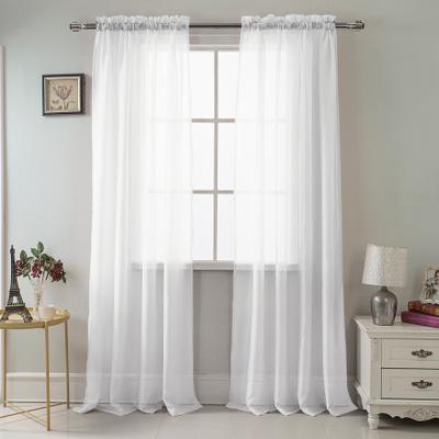 RT Designer Collection Celine Sheer 84 or 90-inch Rod Pocket Curtain Panel