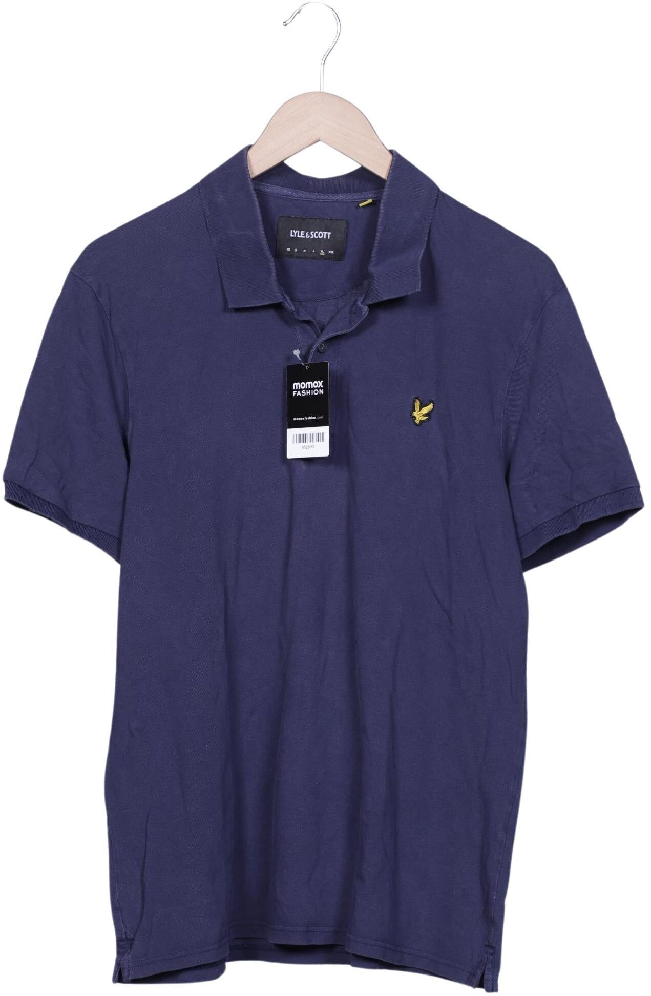 Lyle & Scott Herren Poloshirt, Marineblau, Gr. XL, Elasthan / Baumwolle - Second Hand