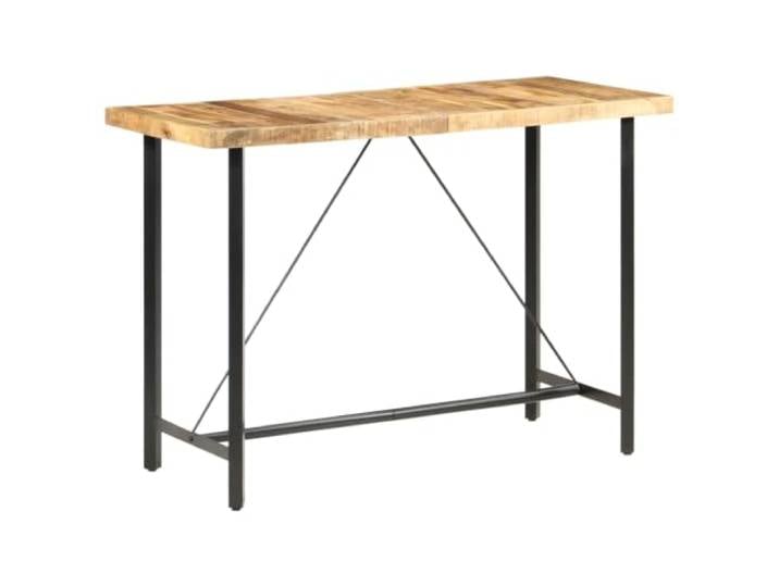 GHVBNMF Bartisch 150x70x107 cm Stehtisch aus Mangoholz Robuster Industrie Esszimmertisch mit Metallgestell für Küche und Barbereich. Einzigartige Unikat Holzmaserung.