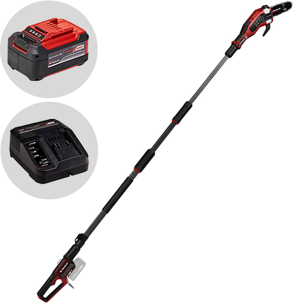 Einhell GP-LC 18/20 Li T BL - Potatore a batteria su asta telescopica -18V 5.2Ah