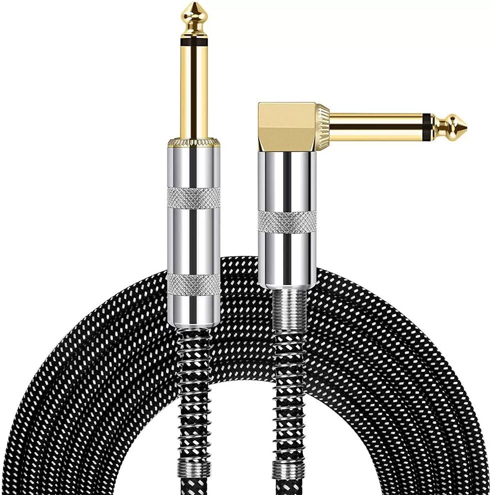 INF 6,35mm Gitarreninstrumentenkabel – Rauscharm für Bass, Akustik- und E-Instrumente 10 m