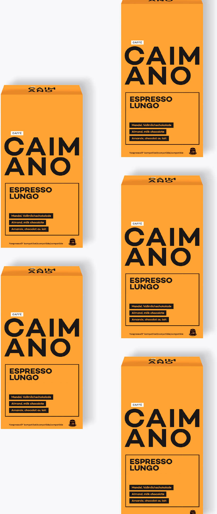 Caffè Caimano Espresso Lungo   50 Kapseln   Nespresso kompatibel   50% Arabica, 50% Robusta   Italienische Röstung   Perfekt für Home Office